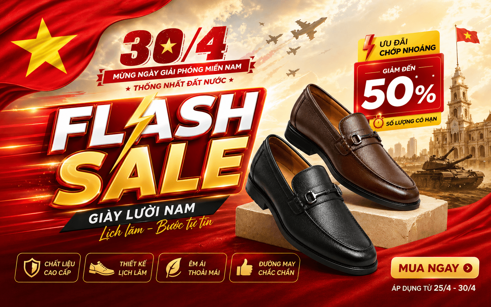 Sale Giày Lười 30/4