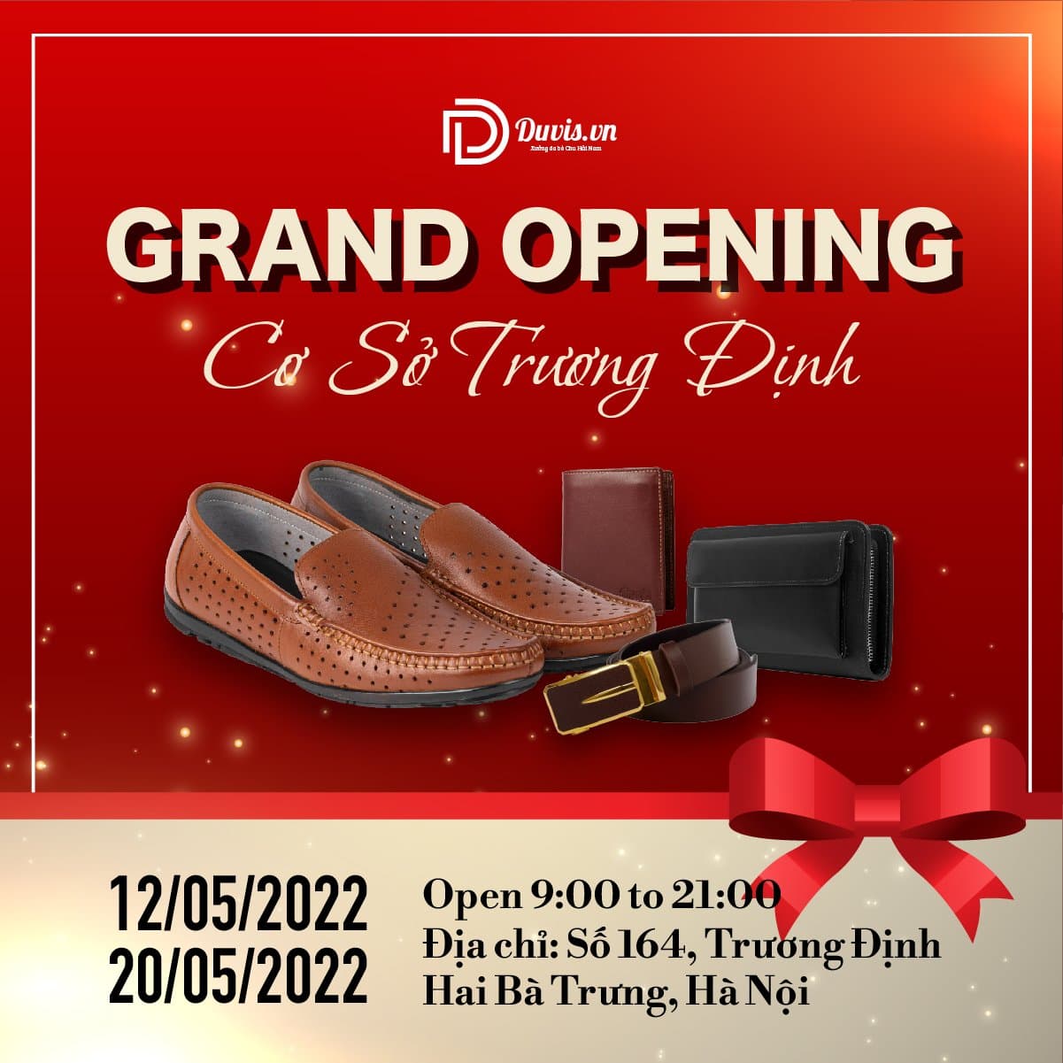 Duvis Khai Trương Cửa Hàng Trương Định -  Siêu Sale Hấp Dẫn Đến 50%