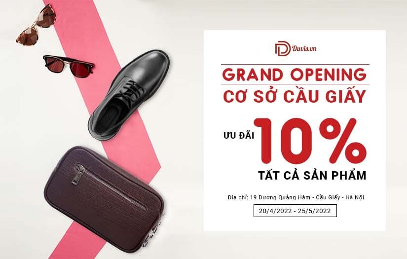 Duvis Khai Trương Cơ Sở Dương Quảng Hàm - Sale Off 10% Tất Cả Các Sản Phẩm