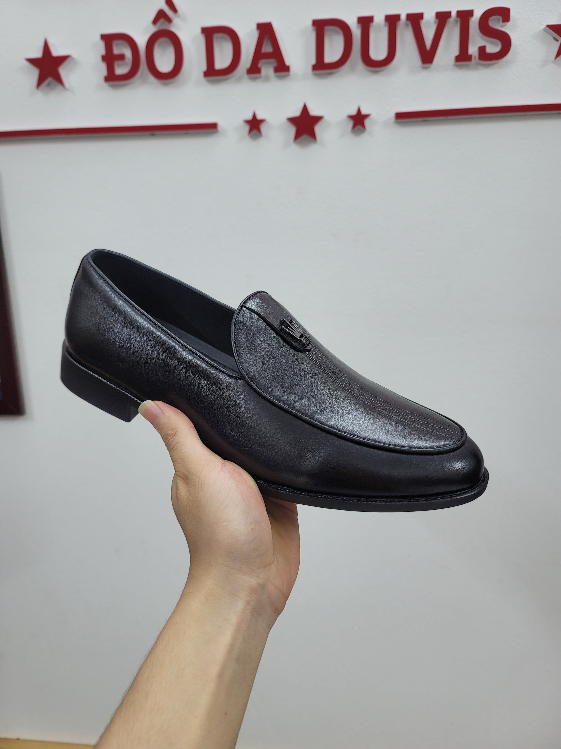 CS29 - Giày lười da đen cổ điển ảnh 2