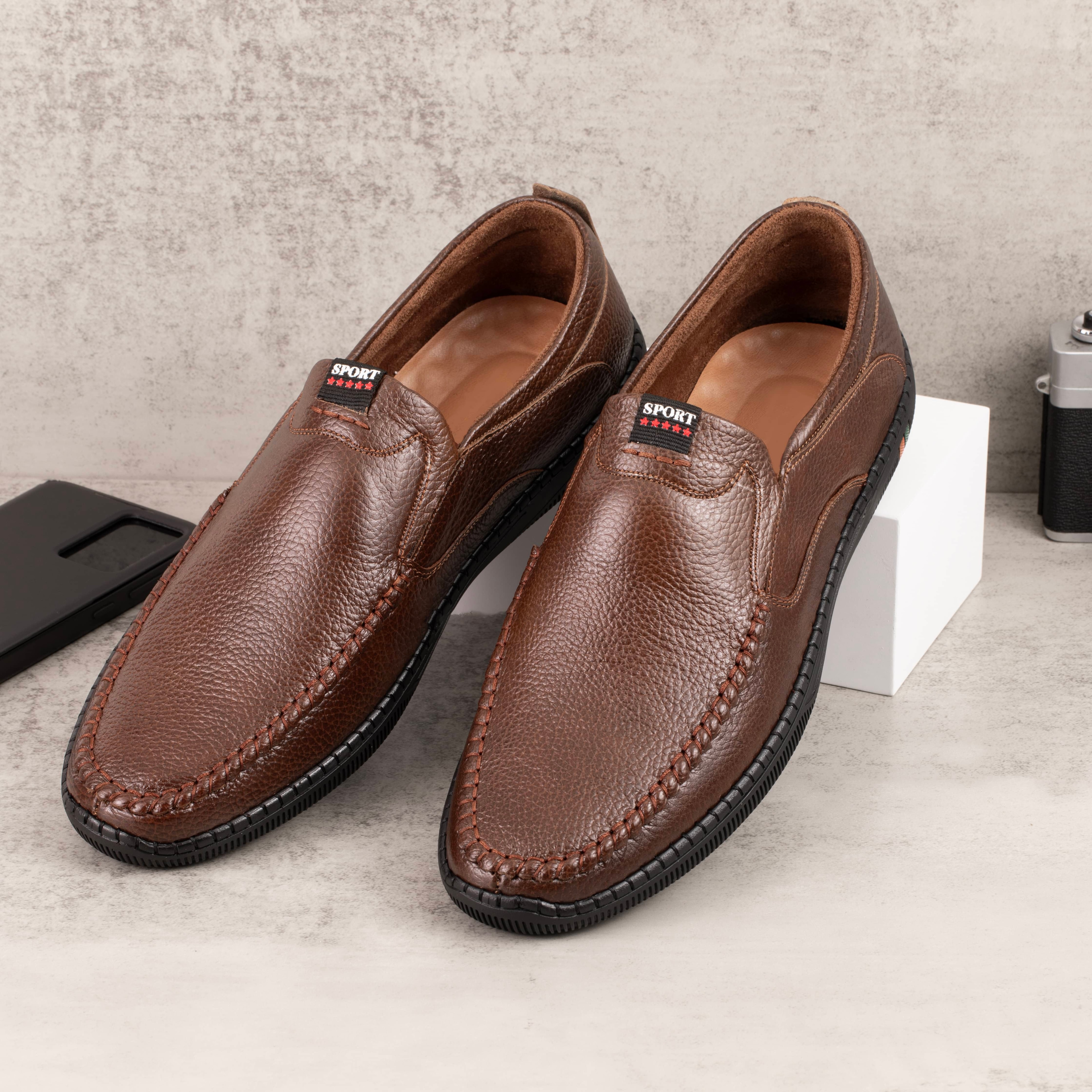 L394 - Giày Lười Da Bò — ảnh 1/4