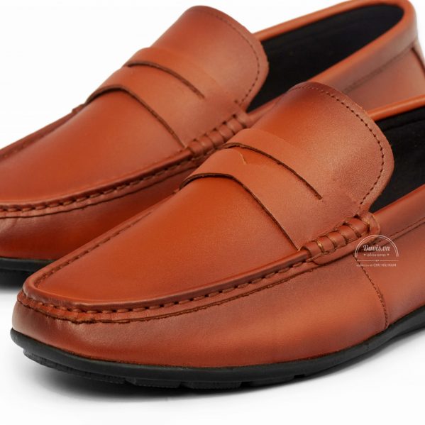 Giày lười Da Bò L022 – Duvis – Nâu
