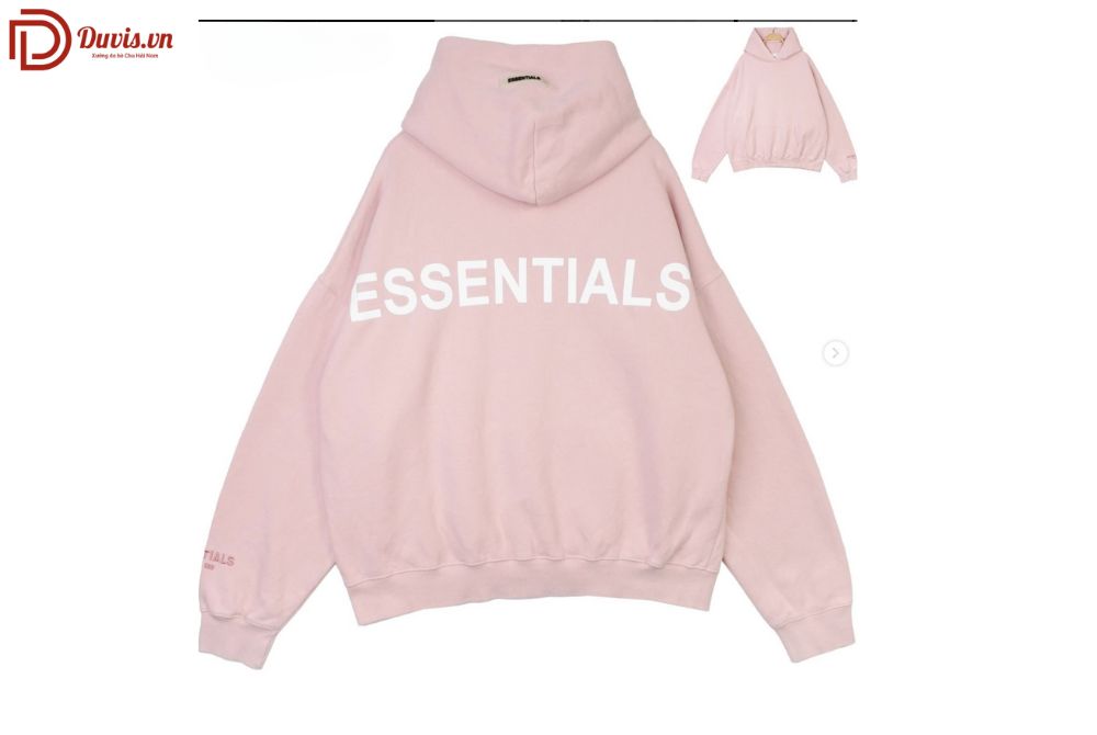 Áo hoodie ESSENTIALS màu hồng