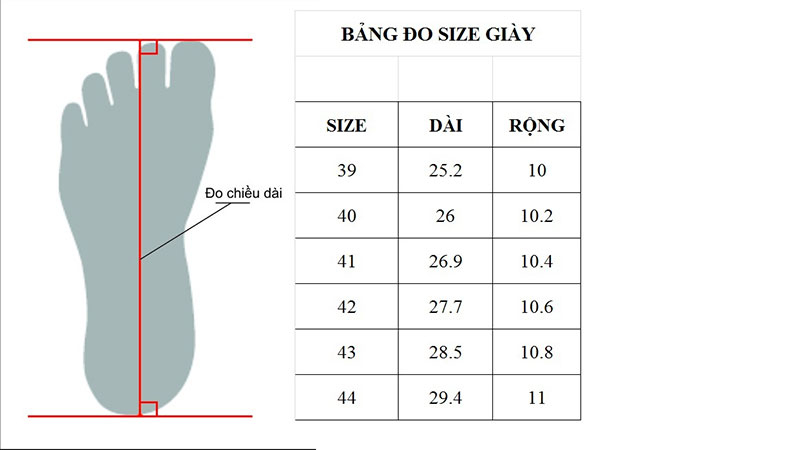 Cách xác định size giày cỡ to chuẩn nhất